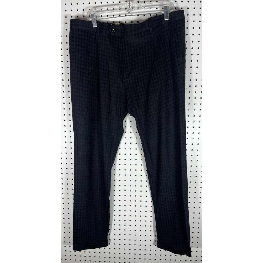Manuel Ritz checkered wool blend dress pants size 36